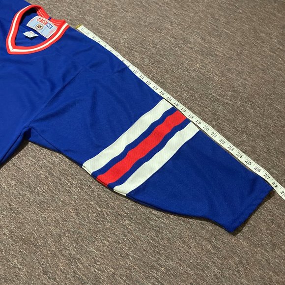 Vintage 90s New York Rangers CCM NHL Jersey Blue Size Small - Picture 7 of 9
